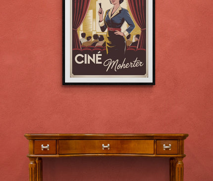 Affiche ouvreuse rétro