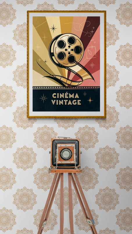 Affiche bobine cinéma vintage