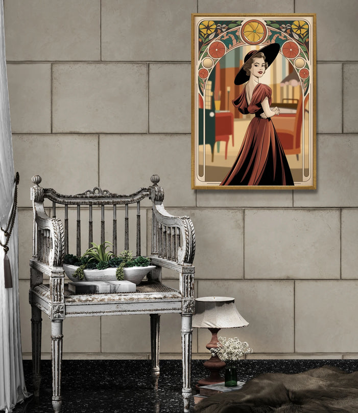 affiche vintage femme copie