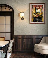 Affiche salon Art déco intérieur années 1920