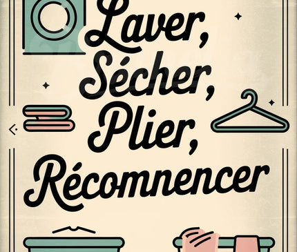 affiche règles de la buanderie vintage