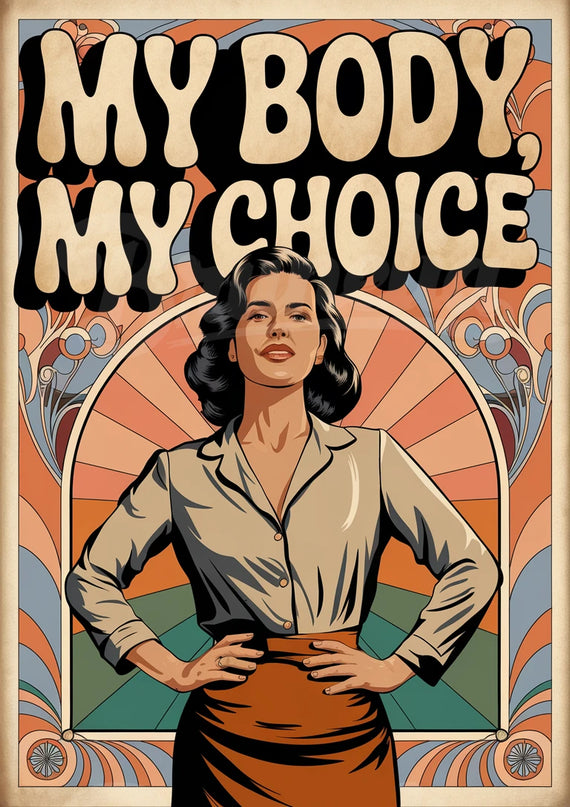 affiche féministe vintage