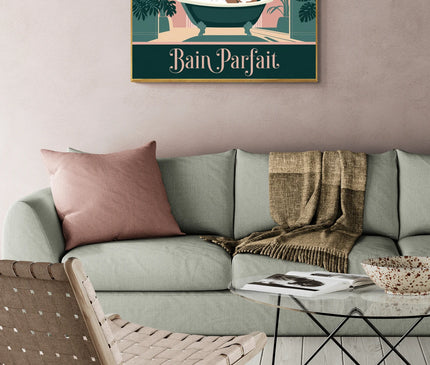affiche bain moussant ancien