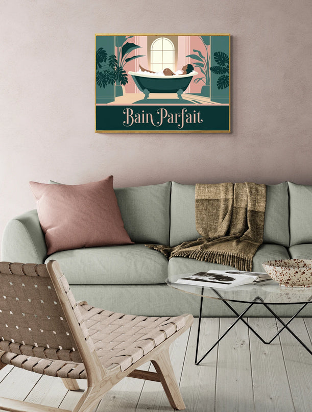 affiche bain moussant ancien