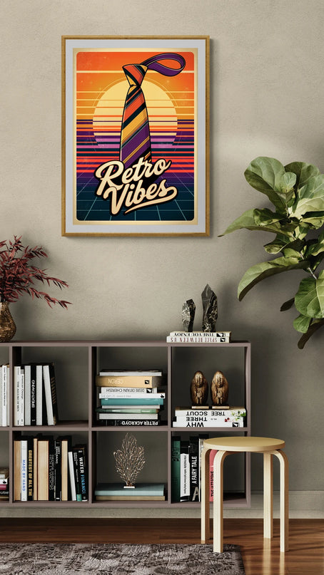 Affiche cravate rétro