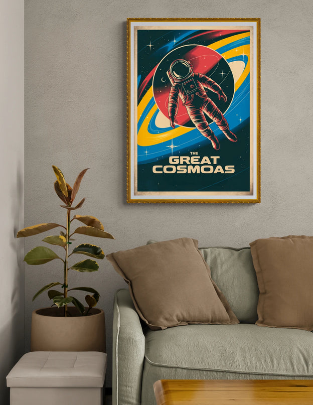 Affiche vintage combinaison spatiale rétro copie