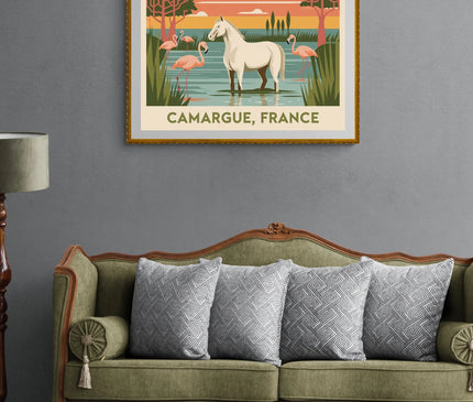 affiche vintage camargue