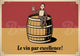 Affiche homme tonneau de vin style années 1930