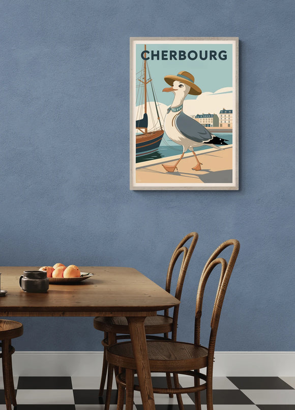 affiche vintage cherbourg