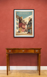 Affiche Rennes Place du Champ-Jacquet art déco