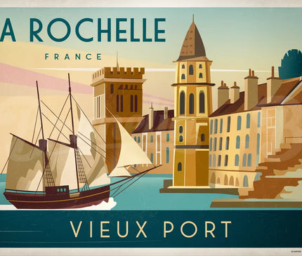 affiche vintage la rochelle