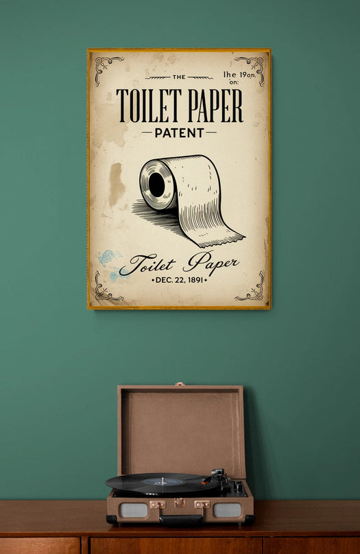 affiche toilette vintage