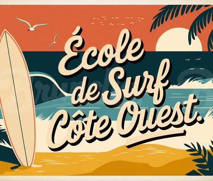 Pack Surf - 4 affiches A4 · Sélection 4