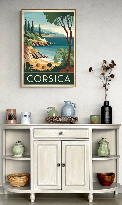 affiche corse style vintage