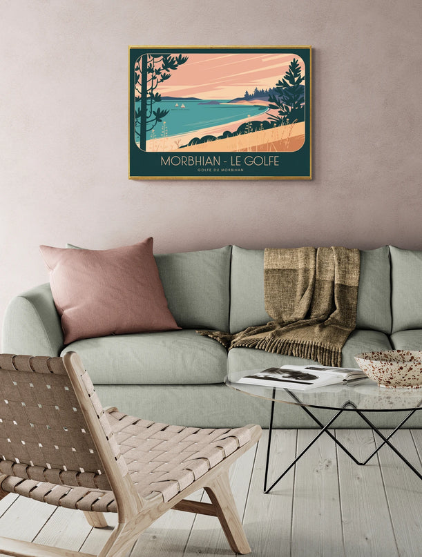 affiche vintage morbihan