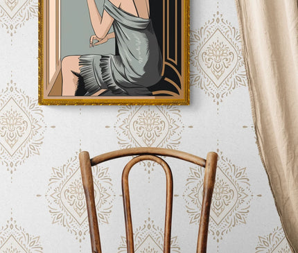 Affiche vintage femme et cigarette élégante
