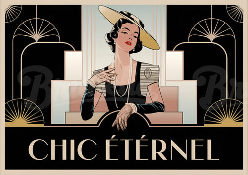 Affiche Art Déco Femme Élégante – Chic Éternel