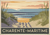 Affiche Charente-Maritime côte atlantique style années 1930