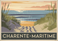 Affiche Charente-Maritime côte atlantique style années 1930