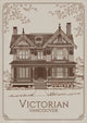 Affiche architecture victorienne Vancouver style rétro