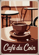 Affiche Coin bistrot parisien style Art déco Café
