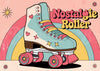 Affiche patin à roulettes rétro années 70