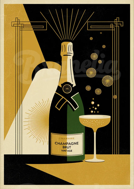 affiche vintage champagne