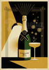 Affiche champagne brut Art déco années 1920