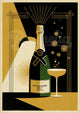 Affiche champagne brut Art déco années 1920