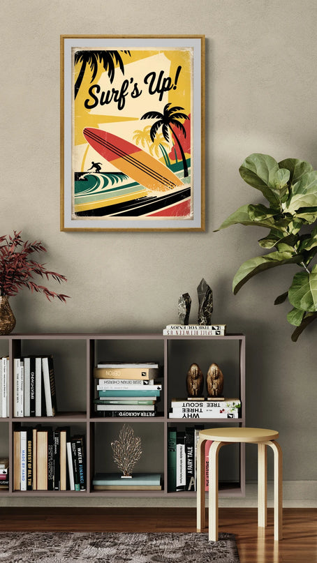 affiche de surf vintage
