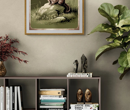 Affiche vintage marmotte