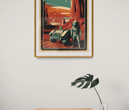Affiche vintage planète rétro