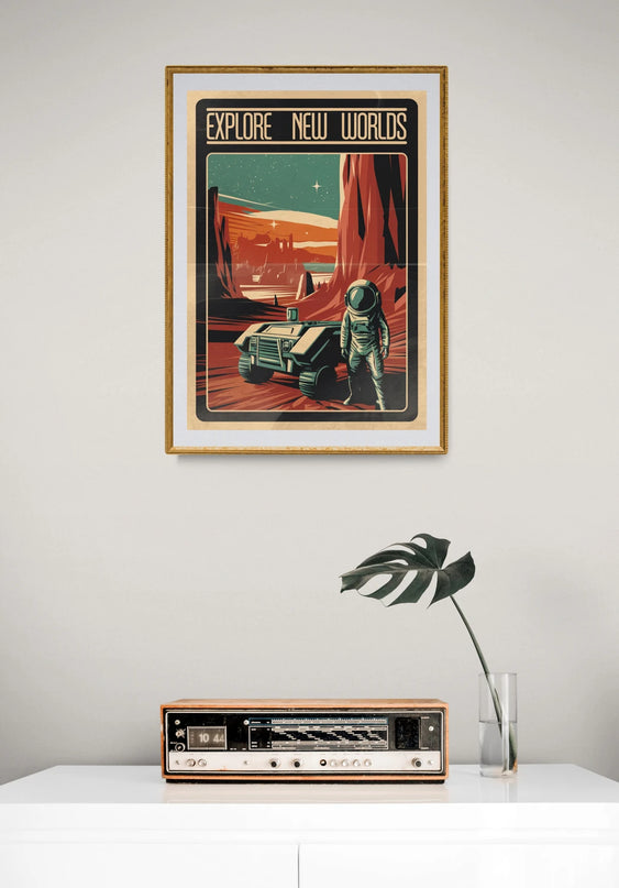 Affiche vintage planète rétro