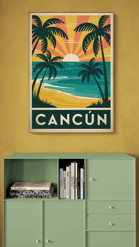 Affiche vintage Cancún