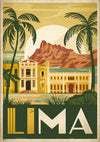 Affiche Lima architecture coloniale et paysage andin