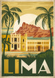 Affiche Lima architecture coloniale et paysage andin