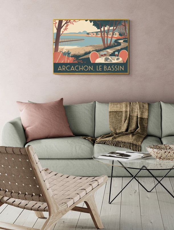 affiche vintage arcachon