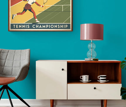 Affiche vintage joueur de tennis