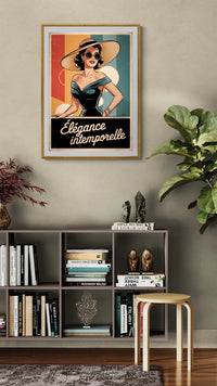 Affiche élégance intemporelle femme chic années 1940