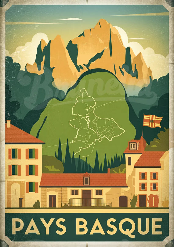 affiche pays vintage