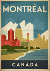 Affiche Montréal Canada art déco vintage