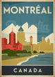 Affiche Montréal Canada art déco vintage