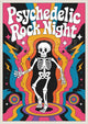 Affiche Psychedelic Rock Night squelette années 70