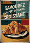 Affiche croissant français savourez la perfection
