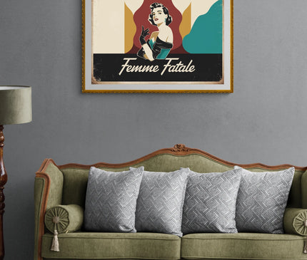 Affiche femme fatale vintage