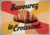 Affiche Croissant français vintage géométrique Publicitaire