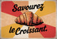 Affiche Croissant français vintage géométrique Publicitaire