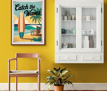Affiche vintage surf trip