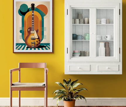 Affiche vintage solo de guitare