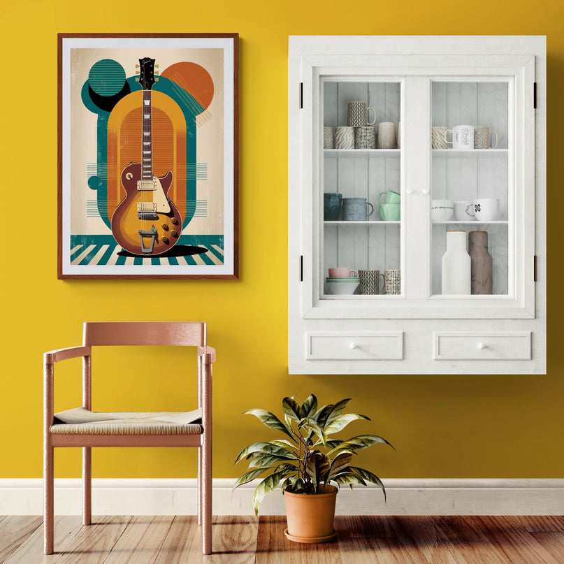 Affiche vintage solo de guitare